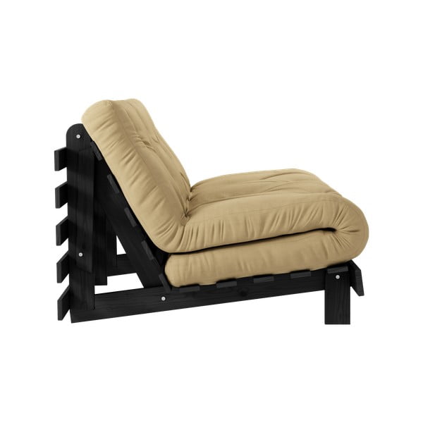 Divano letto color senape 140 cm Roots Black Night - Karup Design-image-4