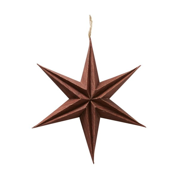 Decorazione da appendere in carta di Natale marrone a forma di stella , ø 20 cm Kassia - Boltze