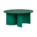 Tavolino da salotto rotondo verde con piano effetto frassino ø 95 cm Gavo – noo.ma