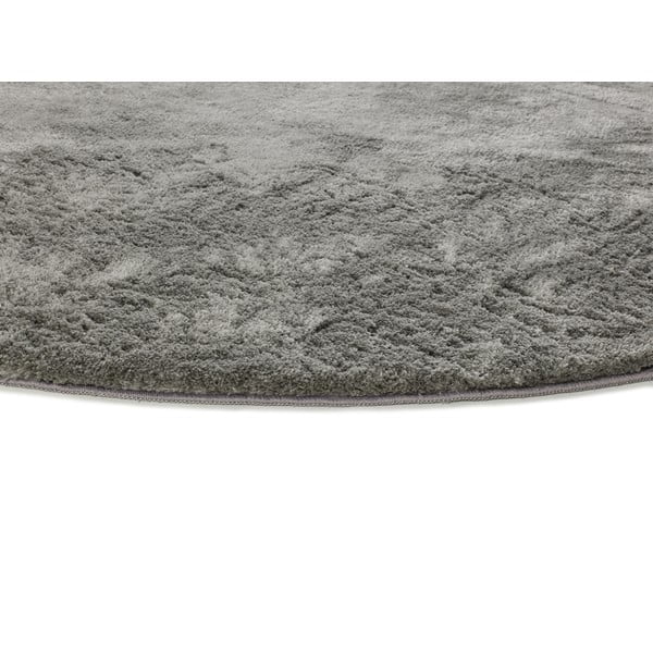 Tappeto rotondo color antracite ø 120 cm Roma Liso – Universal-image-2