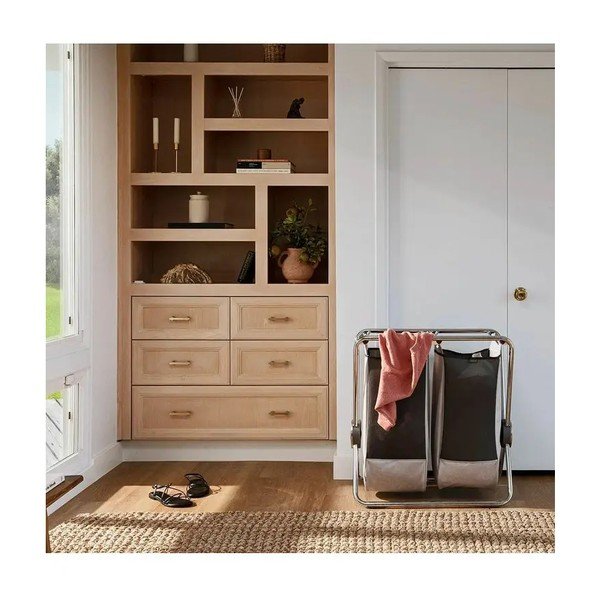 Cesta per il bucato marrone chiaro in tessuto pieghevole 200 l – simplehuman-image-3