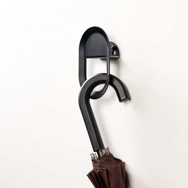 Gancio da parete nero in acciaio Coucou – Spinder Design-image-2
