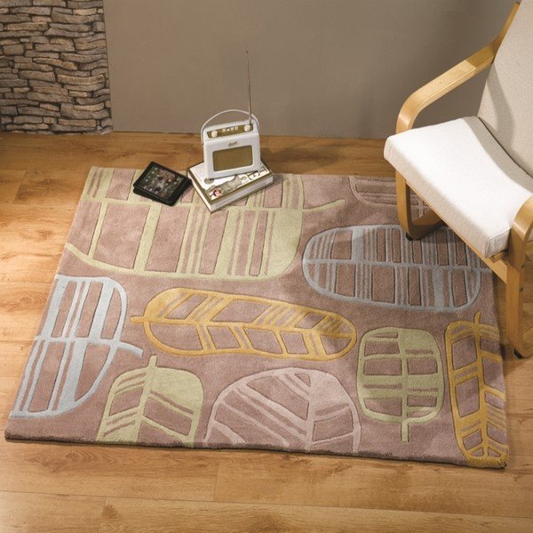 Koberec Fossil Leaf 80x150 cm, hnědý-image-1