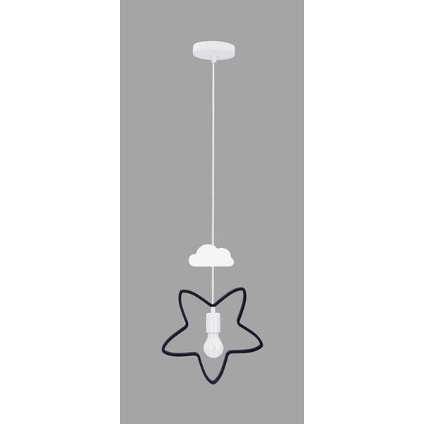 Lampada per bambini in bianco e nero con paralume in metallo Single - Candellux Lighting-image-1