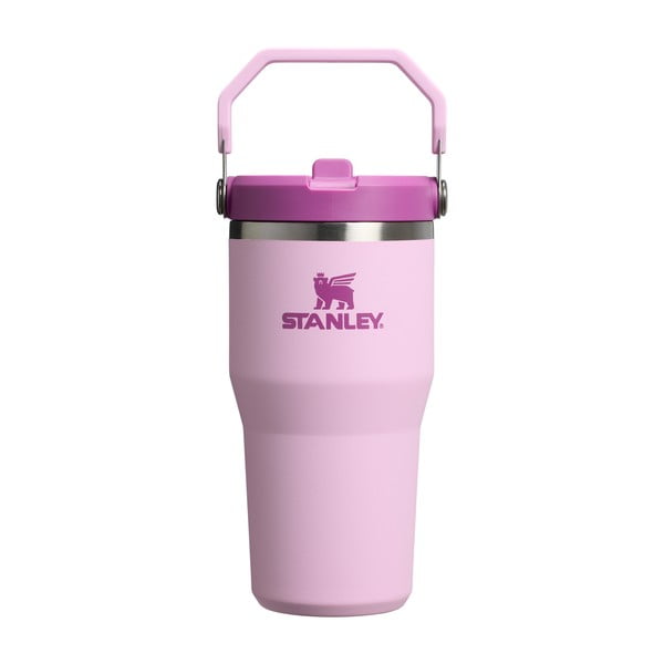 Borraccia termica rosa in acciaio inox 600 ml IceFlow™ Flip Straw 2.0 Cherry Blossom – Stanley