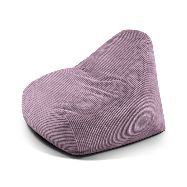 Puof a sacco viola con rivestimento in velluto a coste Snug 100 – SLOWDOWN