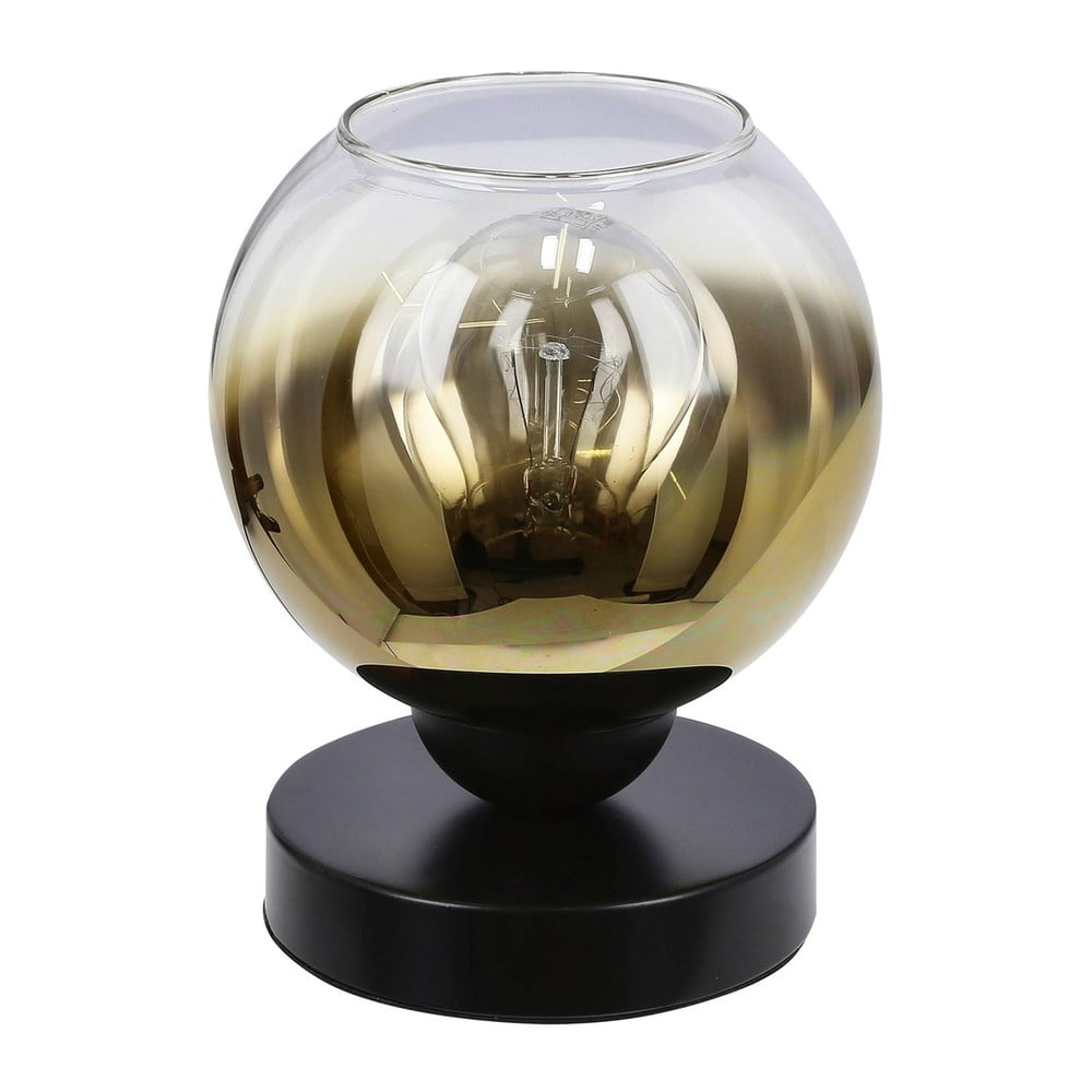 Lampada da tavolo nera con paralume in vetro (altezza 18 cm) Nubia - Candellux Lighting | Abat-jour e lampade da tavolo