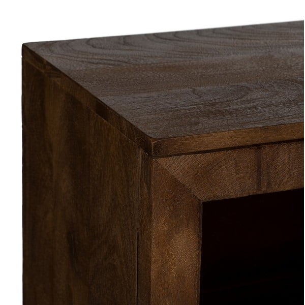 Vetrina marrone in mango massiccio 180x87x35 cm Ravi – Ixia-image-3