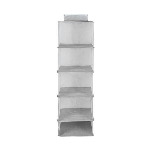 Organizzatore armadio grigio con 5 scomparti Boston - Compactor-image-3