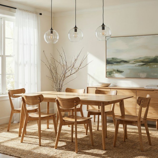 Sedie da pranzo in rovere Roxby - Actona-image-1