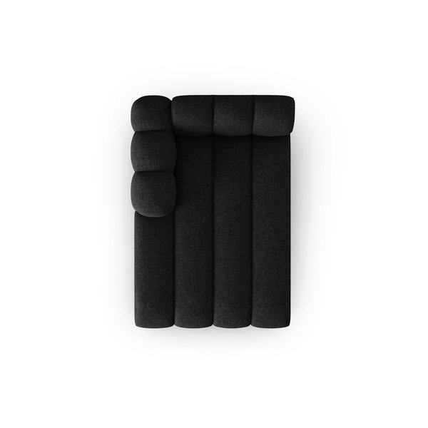 Chaise longue componibile nera/color antracite (con penisola a sinistra) Lupine – Micadoni Home-image-2