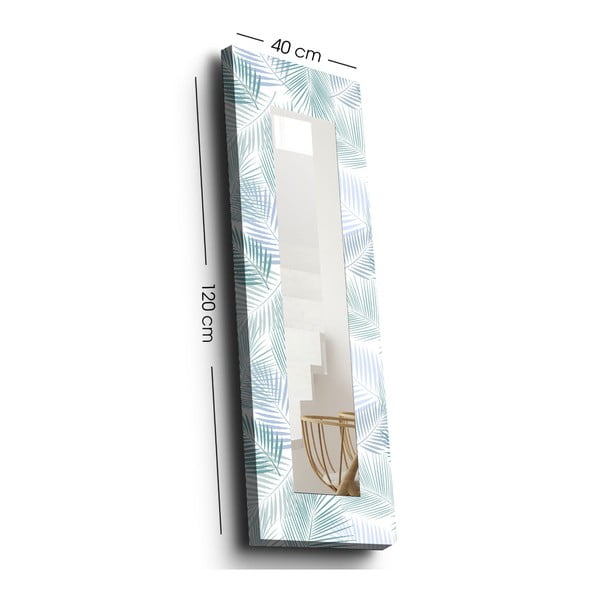 Specchio da parete con cornice in legno 40x120 cm - Wallity-image-4