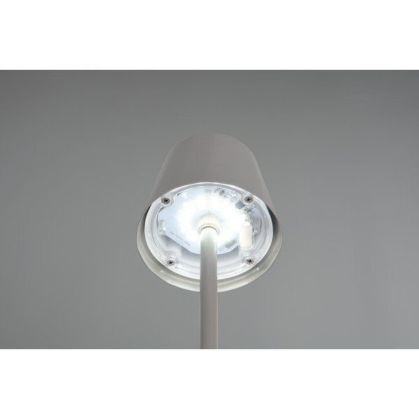Lampada da tavolo LED grigia con paralume in metallo (altezza totale 21 cm) Diaz – Reality-image-3