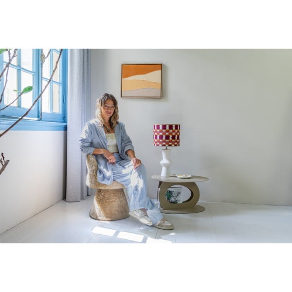 Tavolino da salotto beige in metallo 55x66 cm Tonda – Spinder Design-image-2