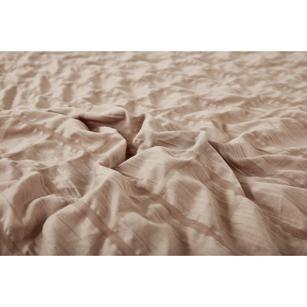 Biancheria da letto marrone in crêpe per letto singolo 140x200 cm Naomi – My House-image-3