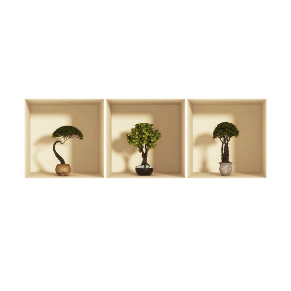 Set di 3 adesivi con effetto 3D Bonzai - Ambiance-image-2