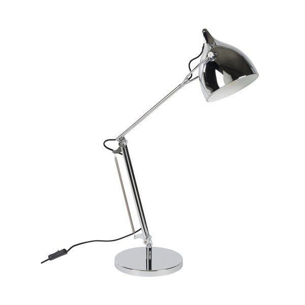Lampada da tavolo argentata in metallo con paralume in metallo con struttura flessibile (altezza totale 37 cm) Reader – Zuiver