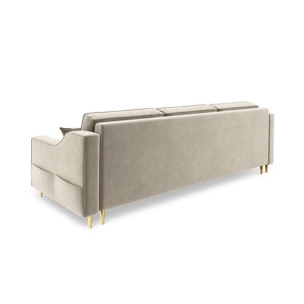 Divano letto a tre posti beige Marigold - Mazzini Sofas-image-4