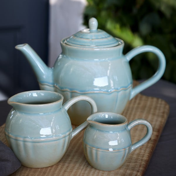 Teiera in gres blu-turchese da 1,35 l Alentejo - Costa Nova-image-2