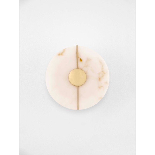 Lampada da parete LED color crema/color ottone con effetto pietra Aider – Nova Luce-image-3