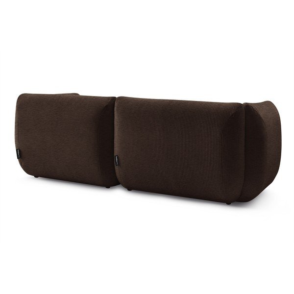 Divano in velluto a coste marrone scuro 260 cm Lecomte - Bobochic Paris-image-4