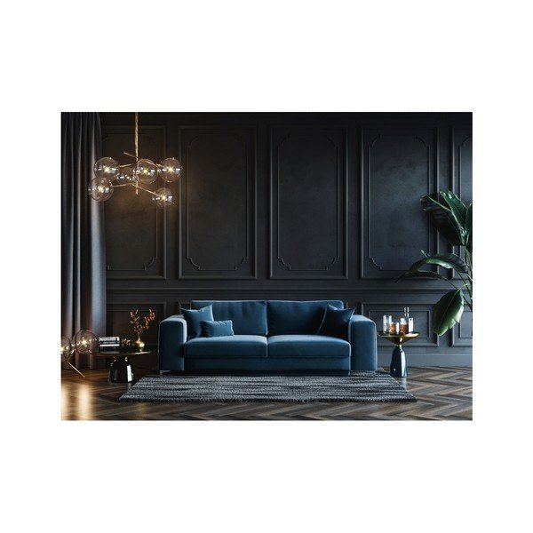 Divano letto in velluto blu scuro Devichy, 256 cm Rothe - devichy-image-3
