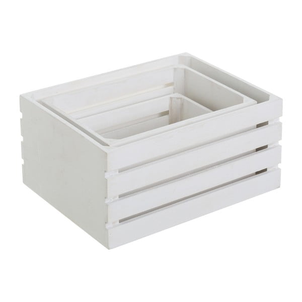 Scatole in set bianche 3 pz 31x23x15 cm – Casa Selección-image-1