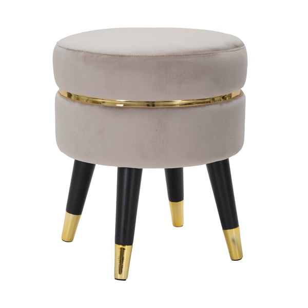 Pouf in velluto beige Paris - Mauro Ferretti