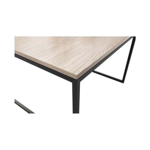 Tavolino beige con gambe nere Eco, 70 x 45 cm - MESONICA-image-1