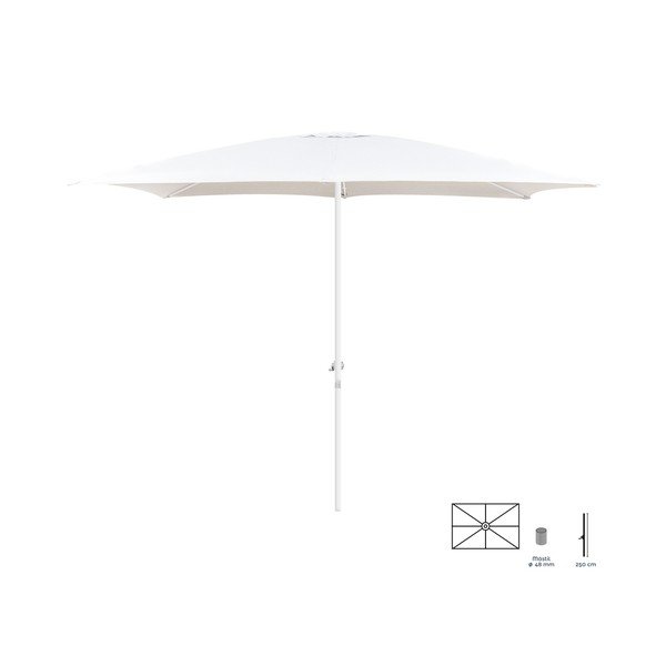 Ombrellone bianco ø 300 cm Alba - LDK Garden-image-3