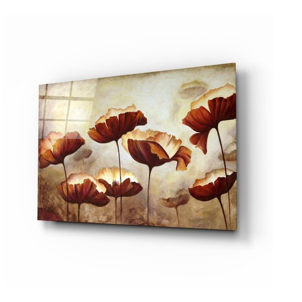 Pittura su vetro , 72 x 46 cm Poppy - Insigne