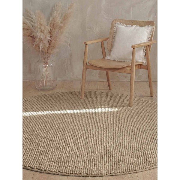Tappeto rotondo di colore naturale in lana tessuto a mano ø 200 cm Richmond Diana – Ted Baker-image-2