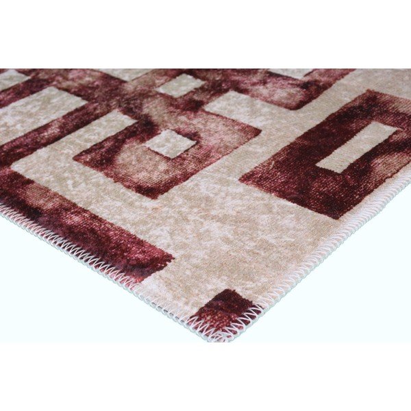 Tappeto rosso/beige 140x80 cm - Vitaus-image-2
