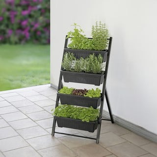 DanDiBo Sgabello Per Fiori In Metallo Nero, Rotondo, 50-70 Cm, Tavolino Da Tavolo 96316 Con