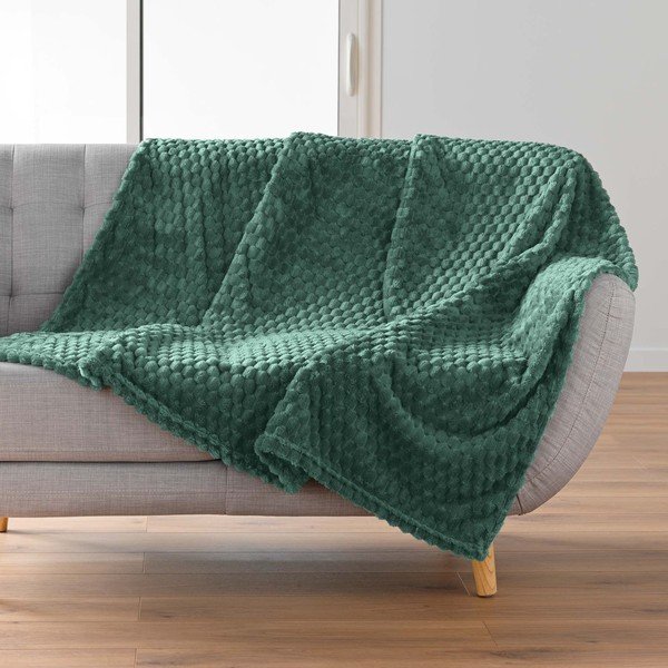 Coperta verde in microflanella 125x150 cm Mini Frosty – douceur d'intérieur-image-1