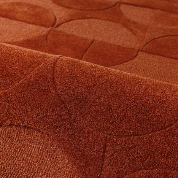 Passatoia color terracotta in lana tessuta a mano 60x230 cm Gigi – Flair Rugs-image-2