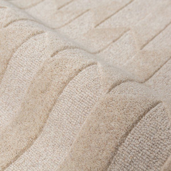 Passatoia verde/di colore naturale in lana tessuta a mano 60x230 cm Apex Border Wool – Flair Rugs-image-4