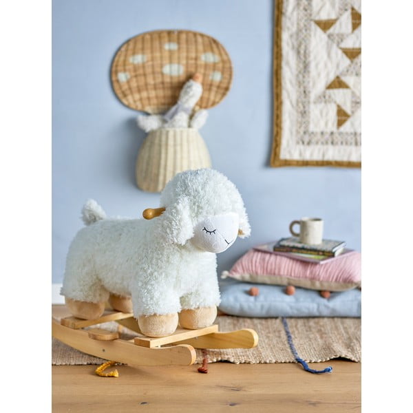Baby pecora a dondolo in legno di faggio Giocattolo a dondolo Sheep - Bloomingville Mini-image-1