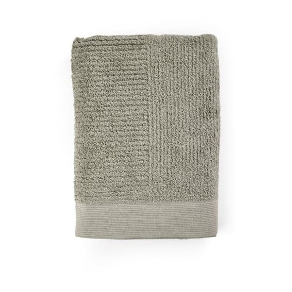 Asciugamano in cotone verde-grigio 140x70 cm Classic - Zone