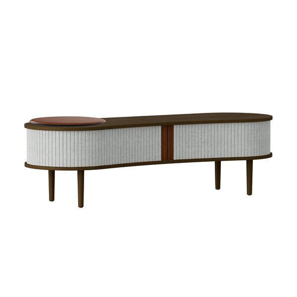 Tavolo TV grigio-marrone in rovere 140x40 cm Audacious - UMAGE-image-4