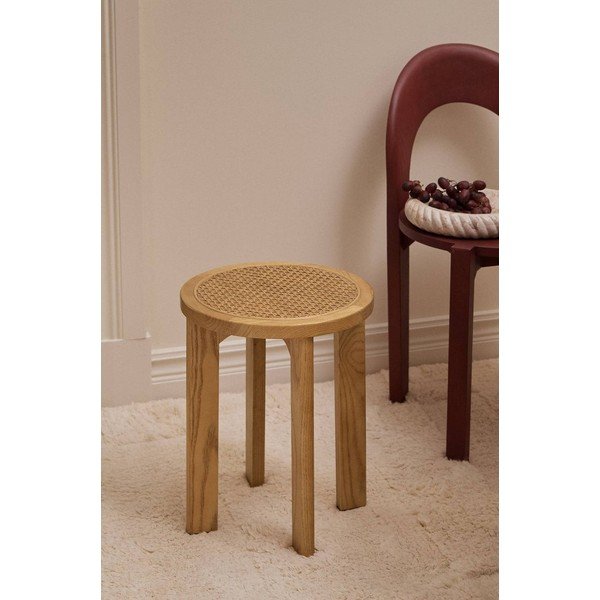 Sgabello di colore naturale in rattan Callut – Ellos Home-image-1