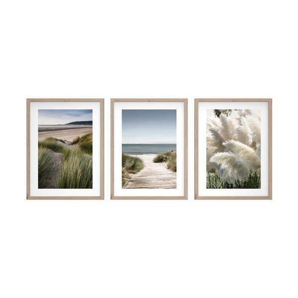 Set di dipinti stampati con cornice inclusa 3 pz 30x40 cm Tranquil – Styler