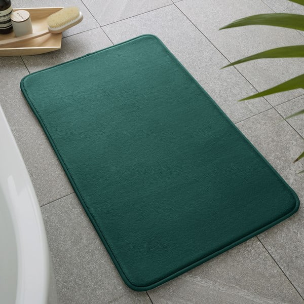 Tappetino per il bagno verde in memory foam per la vasca/per la doccia 50x80 cm Anti-Bacterial – Catherine Lansfield-image-1