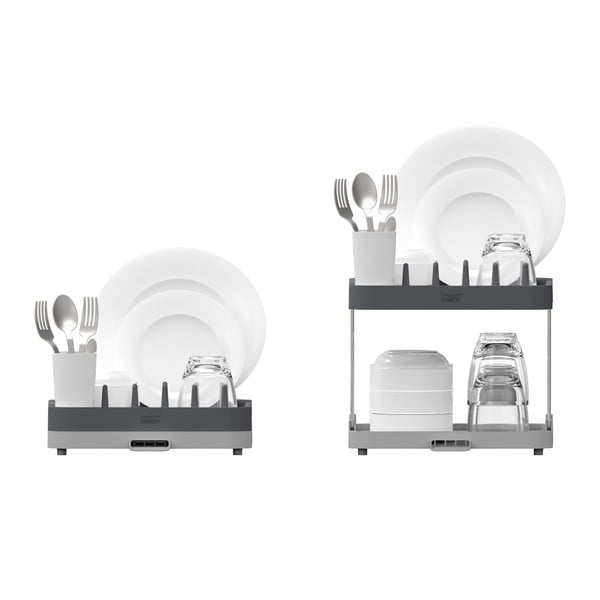 Vassoio di raccolta grigio a due livelli Duo - Joseph Joseph-image-2