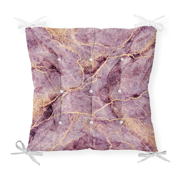Cuscino di seduta in misto cotone Lila Marble, 40 x 40 cm - Minimalist Cushion Covers