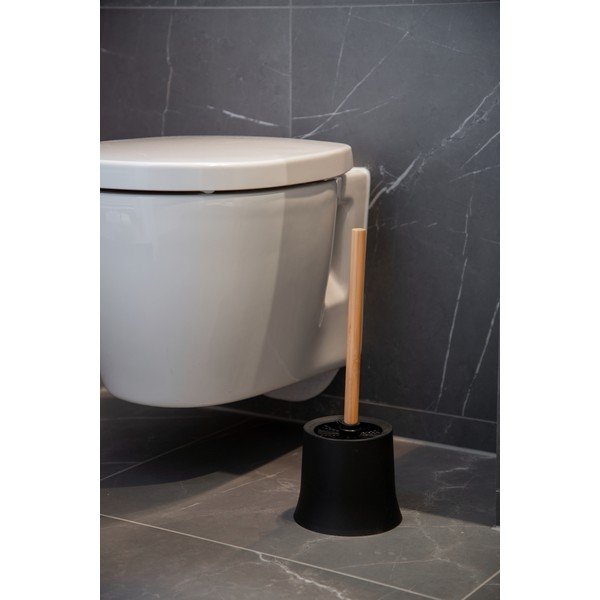 Spazzola per WC in bambù nero Bambù Basic - Wenko-image-2