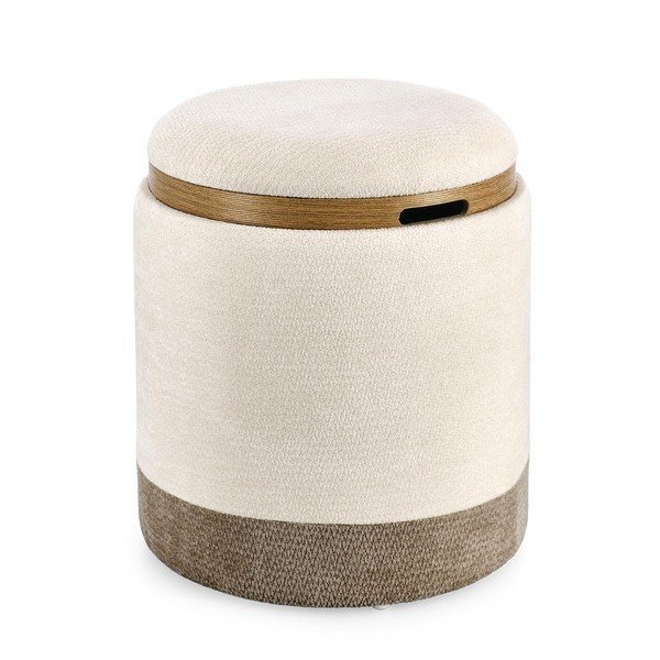 Poggiapiedi grigio/beige Deva – Bizzotto