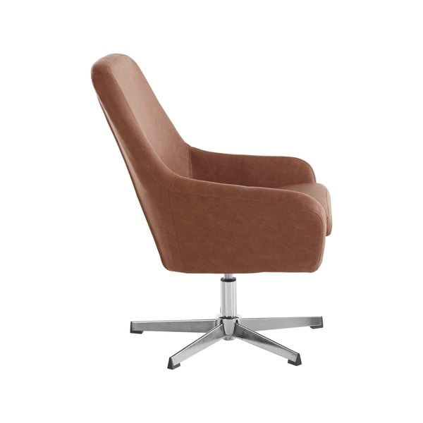 Poltrona in similpelle marrone Naomi - Støraa-image-2