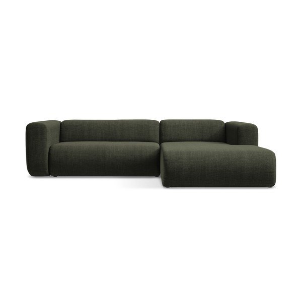 Divano angolare verde (con penisola a destra/con chaise lounge) Ekahi – Makamii