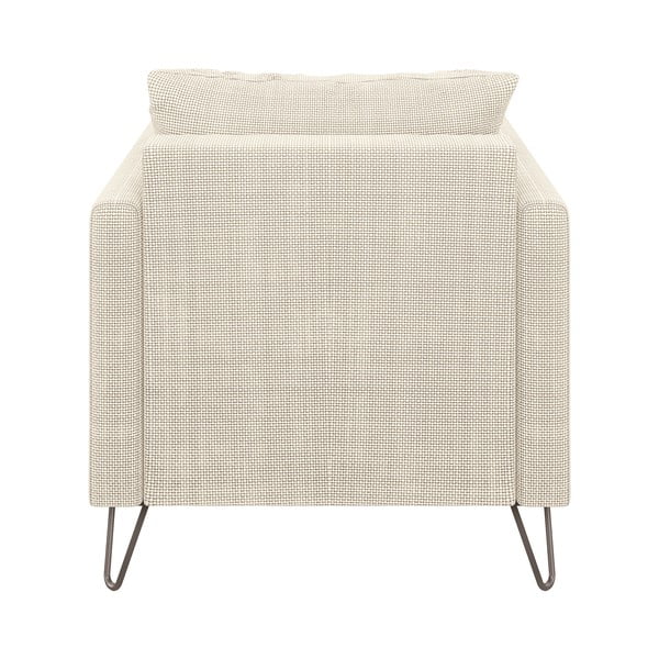 Poltrona color crema con rivestimento in ciniglia Freya – Ropez-image-2